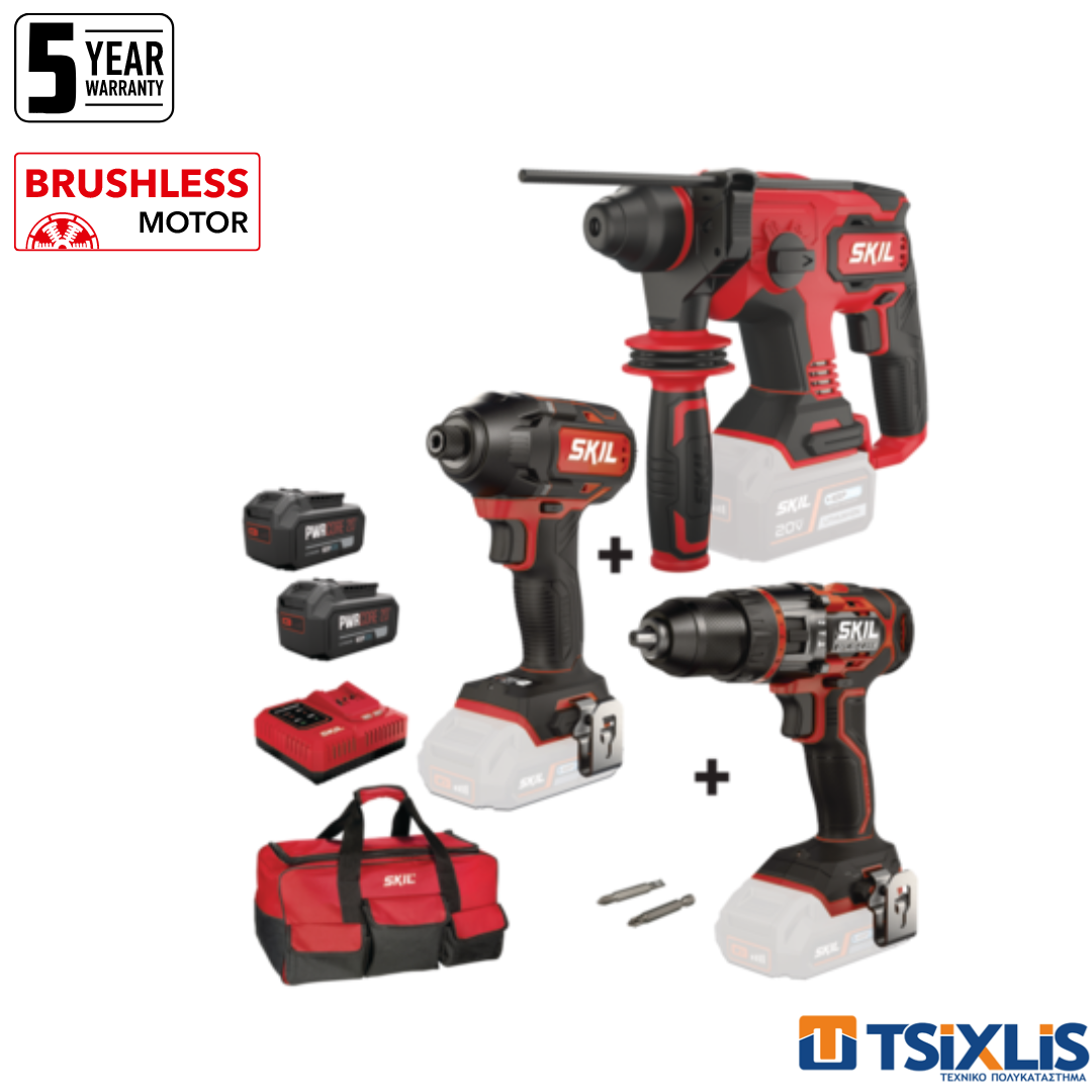 Impact Driver Skil Tool Set Skil CB739001 20 Volt PWRCORE20