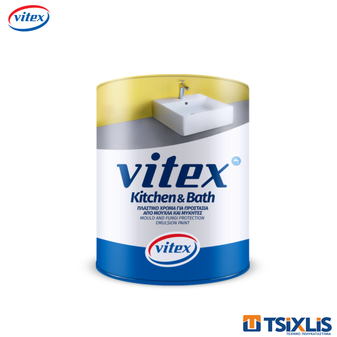 Πλαστικό Χρώμα VITEX KITCHEN & BATH Λευκό 750ml