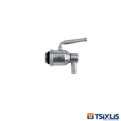 Κάνουλα INOX 1/2'' με Περιστρεφόμενο Βρυσάκι Sansone για Ανοξείδωτα Δοχεία