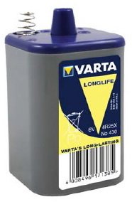 Μπαταρία Varta 6 Volt με ελατήρια