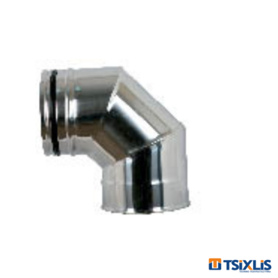 Γωνία Σόμπας INOX Φ150 - 90°