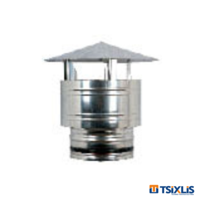 Καπέλο Αντιανεμικό Σόμπας INOX Φ120