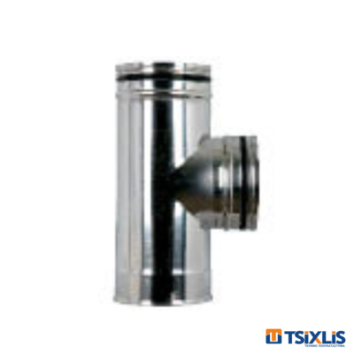 Ταφ INOX Σόμπας Φ120 - 90°