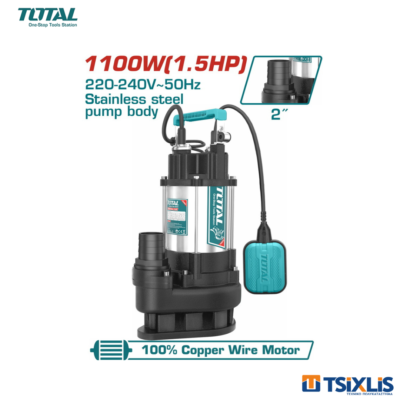 Υποβρύχια Αντλία Λυμάτων TOTAL INOX 1100W - (TWP7110016)