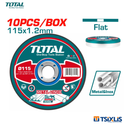 Δίσκοι Κοπής INOX TOTAL 115x1.2mm Για Μέταλλο | 10τμχ - (TAC2211155)