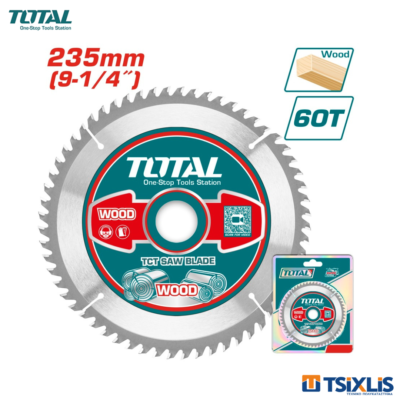 Δίσκος Κοπής Ξύλου TOTAL Φ-235Χ30-25.4mm 60T -  (TAC231623)
