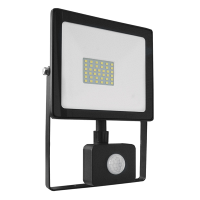 Προβολέας LED 30W / 6000K Μαύρος Με Αισθητήρα DIOLAMP - ( Q3060S )