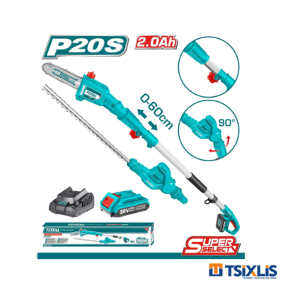 Σετ Ψαλίδι Μπορντούρας Μπαταρίας TOTAL 20V / 1 x 2.0Ah & Κονταροπρίονο - (TPTS201681)