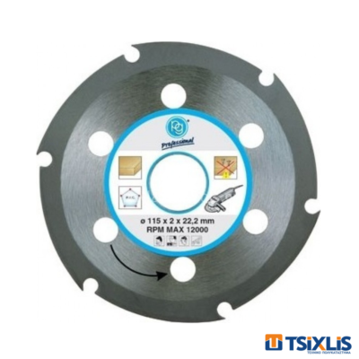 Δίσκος Κοπής Ξύλου - PVC 115x2x22.2 PROFESSIONAL - (5300038)