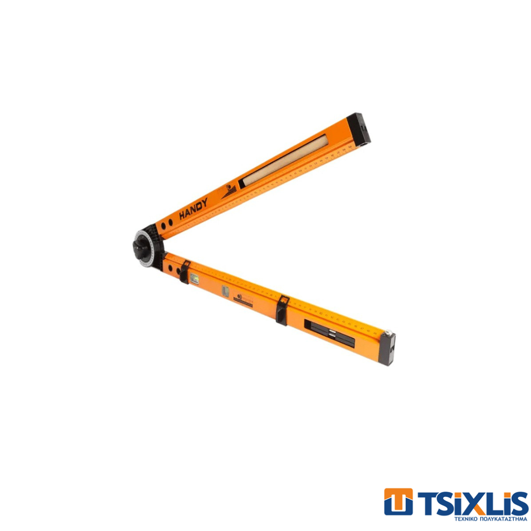 Γωνιόμετρο Αλουμινίου Με Αλφάδι Handy 50+50cm