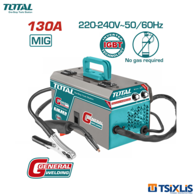 Ηλεκτροσυγκόλληση Inverter TOTAL FCAW 230V/130A Χωρίς Αέριο - (TFC13012)