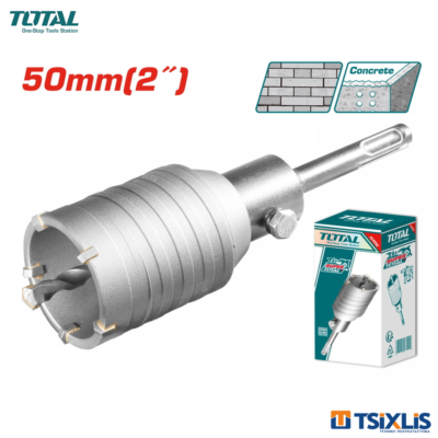 Ποτηροτρύπανο Μπετού TOTAL 50mm SDS-PLUS - (TAC430501)
