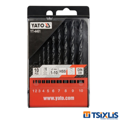 Σετ Τρυπάνια 10τεμ. HSS 1-10mm Yato - (20004461)