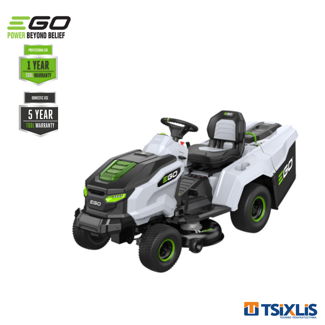 Σετ Χλοοκοπτικό Τρακτέρ EGO TR3800E-B+ Μπαταρία EGO BA2800E 5.0Ah & BA5600ΤE 10,0Ah + Ταχυφορτιστής EGO CHV1600E + Κάδος Συλλογής 300L - (025-168)