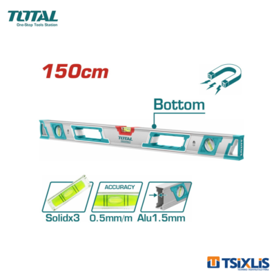 Αλφάδι Αλουμινίου TOTAL Μαγνητικό 150cm - (TMT215086M)