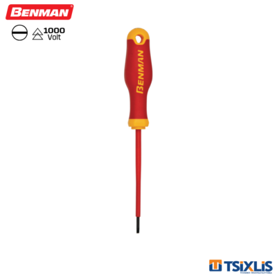 Κατσαβίδι Ίσιο VDE Ηλεκτρολογικό 4.0x100mm 1000V Benman - (72569)