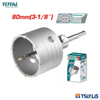 Ποτηροτρύπανο Μπετού TOTAL 80mm SDS-PLUS - (TAC430801)