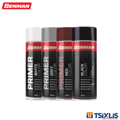 Spray Αστάρι Ακριλικό Benman Γκρι 400ml - (28553)
