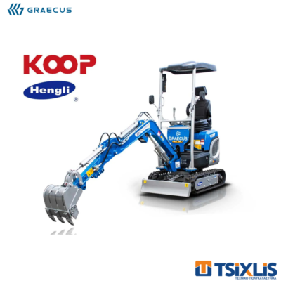 Εκσκαφέας Ερπυστριοφόρος AGRIMAC 1000KG GRAECUS EB10-ΒΟΟΜ 1Τ & Κινητήρας DIESEL KOOP 12hp KD192