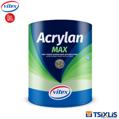 Ακρυλικό Χρώμα  Νανοτεχνολογίας VITEX ACRYLAN MAX Λευκό 10L
