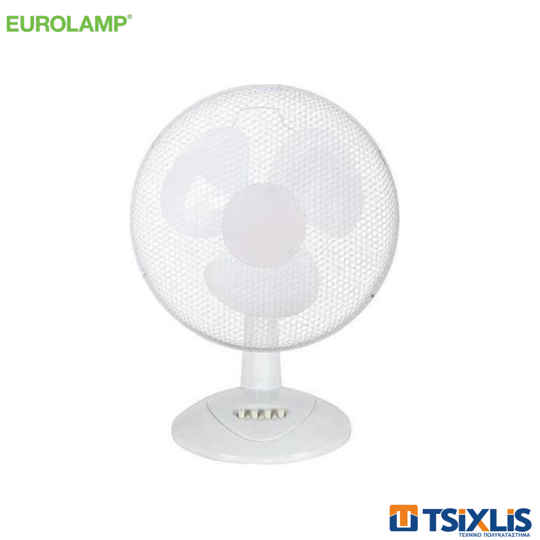Ανεμιστήρας Επιτραπέζιος EUROLAMP 45w / 30cm Λευκός