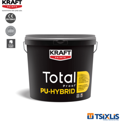 Μονωτικό Ταρατσών KRAFT TOTAL PROOF PU HYBRID Λευκό 4Kg