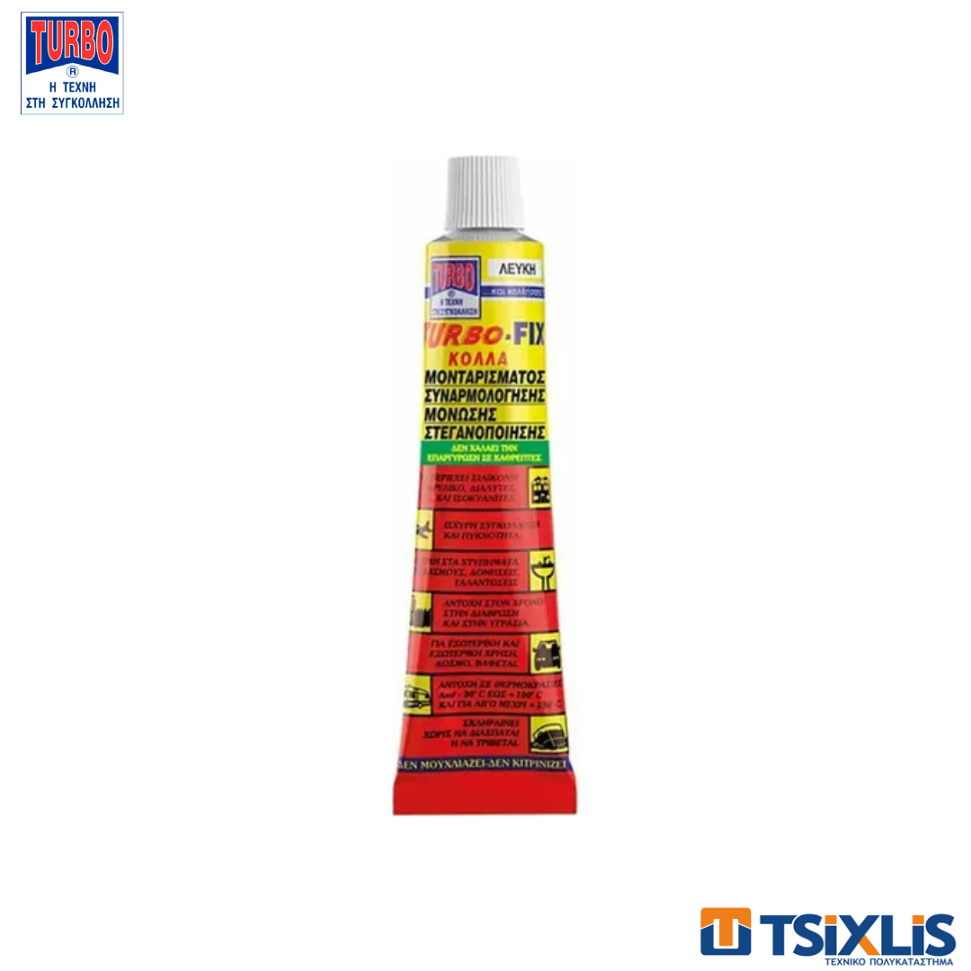 Κόλλα Μονταρίσματος TURBO-FIX Λευκή 80ml