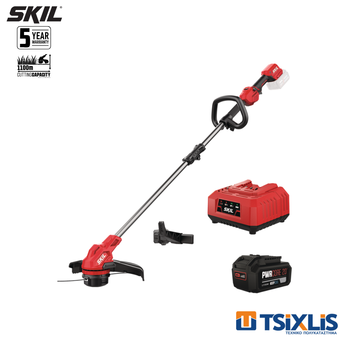 Σετ Θαμνοκοπτικό Μπαταρίας 20v SKIL 33cm 0250CA & Μπαταρία 1x4.0Ah & Φορτιστής 2.4Ah - (D00502)