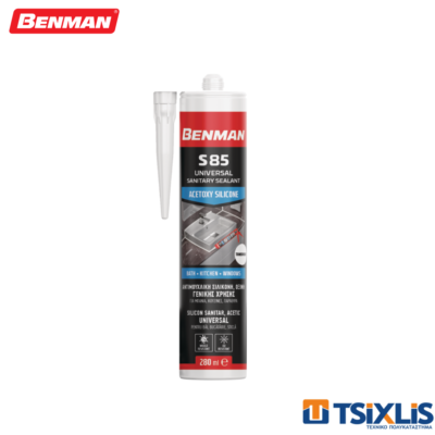 Σιλικόνη Αντιμουχλική Γενικής Χρήσης BENMAN S85 280ml Μαύρη - (73176)