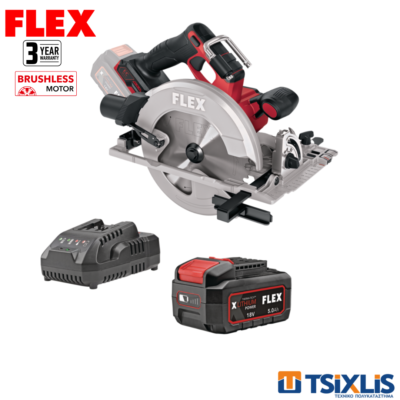 Σετ Δισκοπρίονο 18V FLEX 190mm CS68-EC.C & Μπαταρία 5.0Αh & Φορτιστής 3.0Α - (D00570)