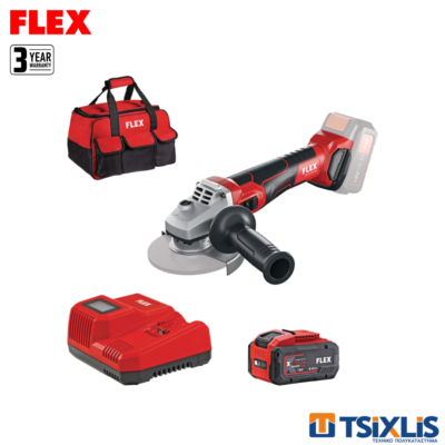 Σετ Γωνιακός Τροχός 18v FLEX 125mm LB125-EC & Μπαταρία 1x8.0Ah & Ταχυφορτιστής & Εργαλειοθήκη - (11828)