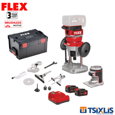 Σετ Ρούτερ & Φρέζα Περιθωρίων Μπαταρίας 18v FLEX 50mm CER 18.0-EC & Μπαταρίες 2x5.00Ah & Ταχυφορτιστής & Βαλίτσα Εργασίας - (531636)